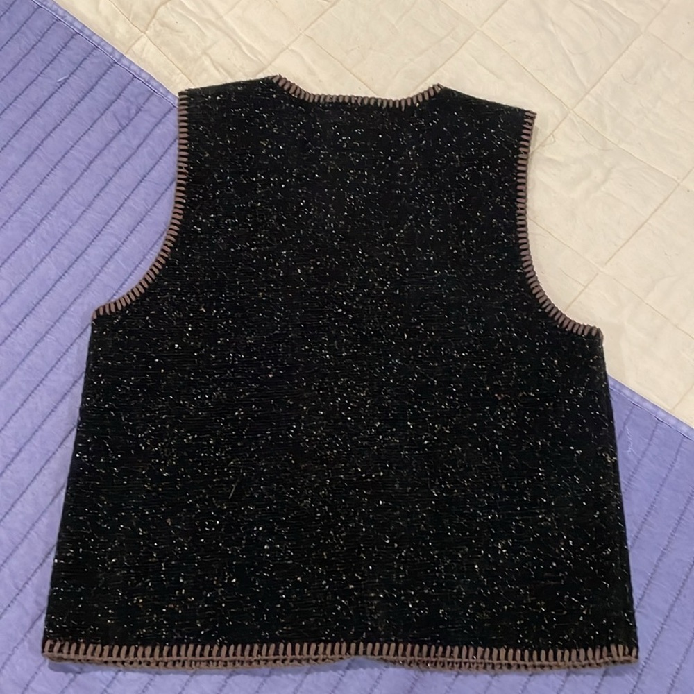 🤠 Alps Vintage Outdoor Knit Vest w/ Whipstitch Trim! In perfect condition! - Picture 4 of 8